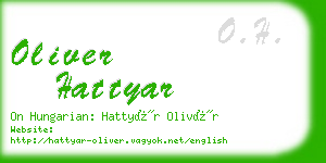 oliver hattyar business card